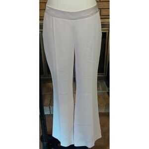 Les Copains Peony Blush Pink Pintuck Crepe Pants NWT Size 48